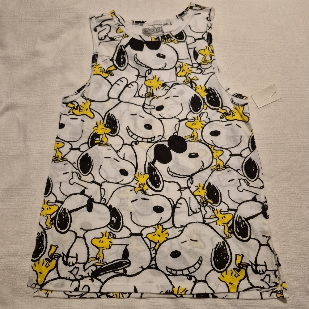 Peanuts women's Size 7-9 Juniors Snoopy & Woodstock tank top, NWT